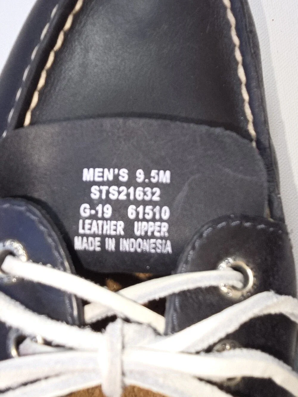 Sperry Top-Sider Mens 9.5 Navy Leather Boat Shoes Preppy Deck Shoes